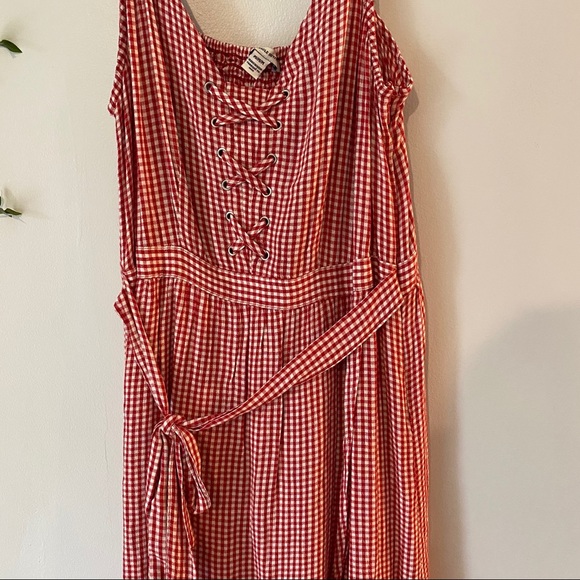 Red Plaid Dress - Picture 2 of 4